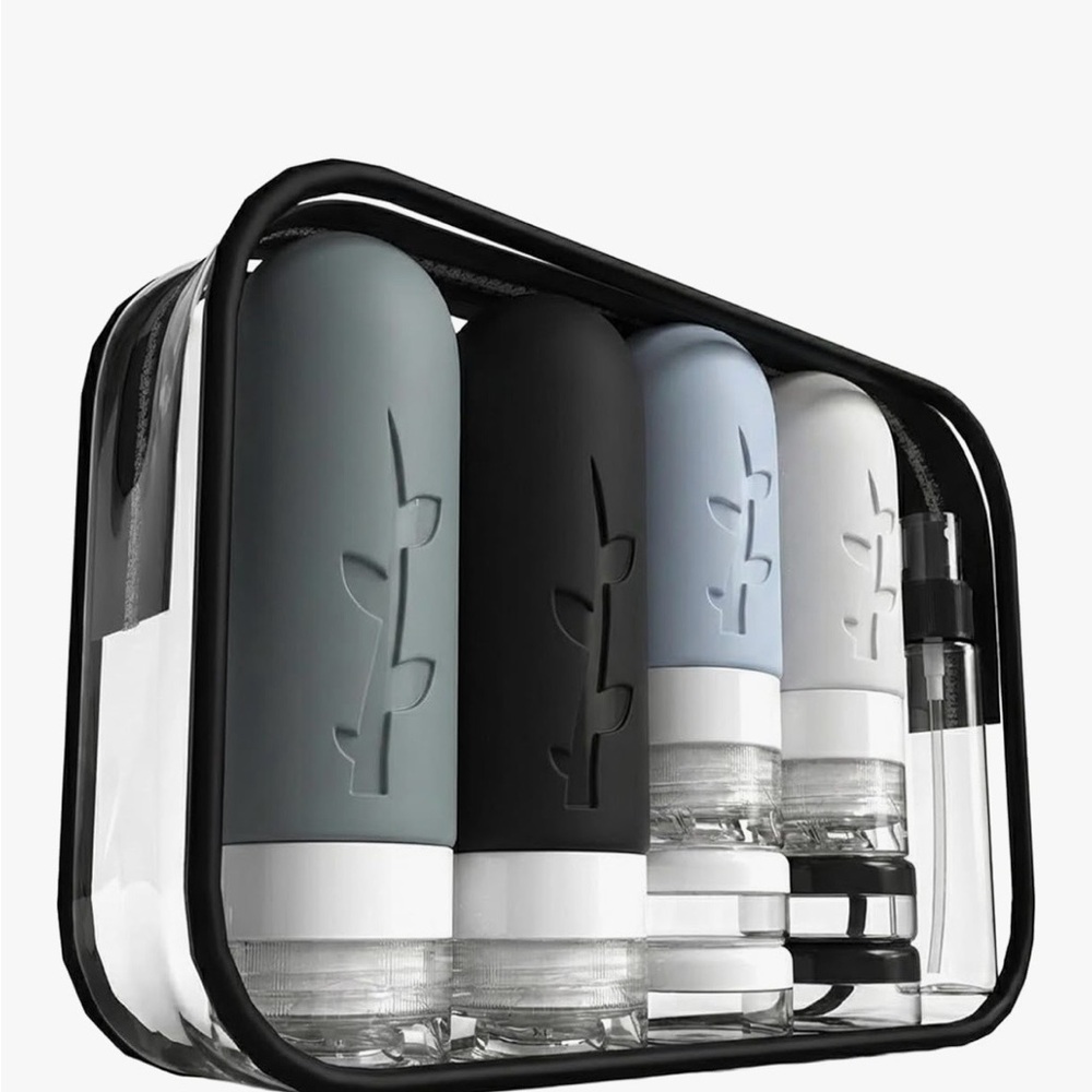 Travel Bottle Set with Clear Case